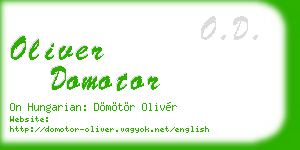 oliver domotor business card